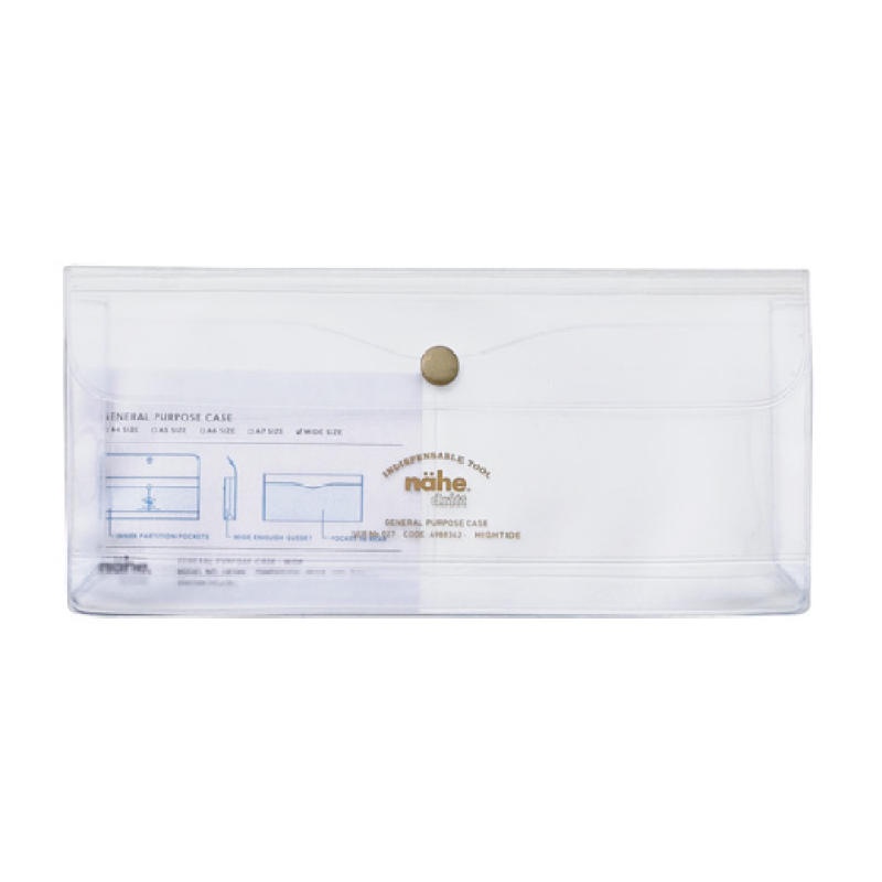 nahe General Purpose Case Wide Clear (HDF089-CL) / ซองอเนกประสงค์ ขนาด Wide สีใส