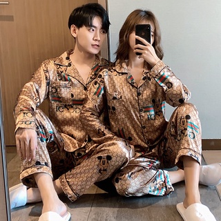 Couple Pajamas Long Sleeve Large Size M-5XL