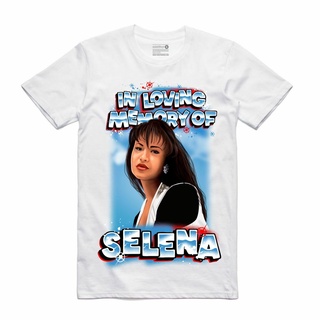 tshirtเสื้อยืดคอกลมฤดูร้อนใหม่ เสื้อยืดลําลอง แขนสั้น คอกลม พิมพ์ลาย Streetwear On Demand In Loving Memory Selena สีขาว