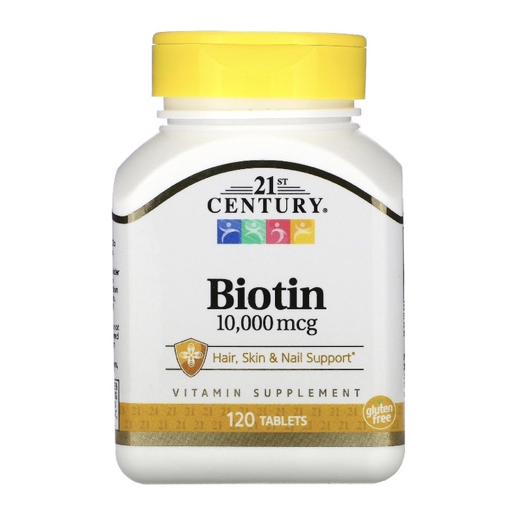 21st Century Biotin, 10,000 mcg, 120 Tablets