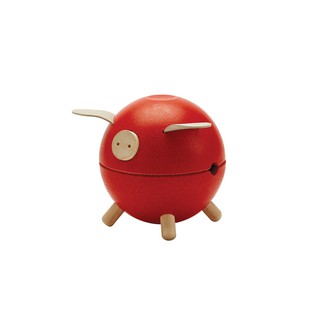 PlanToys 8708 PIGGY BANK - RED  กระปุกหมูออมสิน สีแดง กระปุกออมสิน กระปุกไม้ สำหรับเด็ก 3 ขวบขึ้นไป