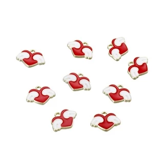 St.kunkka 10 ชิ้นจี้โลหะผสมปีกเล่นไพ่จี้ DIY สำหรับต่างหูพวงกุญแจเครื่องประดับ