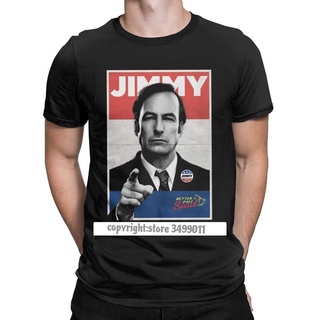 เสื้อยืดผ้าฝ้ายพิมพ์ลายแฟชั่น Vote Jimmy The Lawyers Better Call Saul เสื้อยืดลําลอง สําหรับผู้ชาย แขนสั้น คอกลม พิมพ์ลา