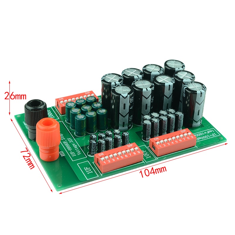 1nF to 9999nF Step-1nF Four Decade Programmable Capacitor Board DIN rail mount CAP board