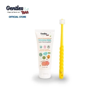 Gentles-tots ชุดเซทฟันซี่แรก ยาสีฟันสูตร Baby+แปรง 360 องศา(มีแปรง 3 รุ่นให้เลือกนะค่า)