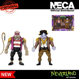 (NECA) Teenage Mutant Ninja Turtles: Pirate Rocksteady &amp; Bebop 2-Pack Turtles In Time 7" Scale Action Figure