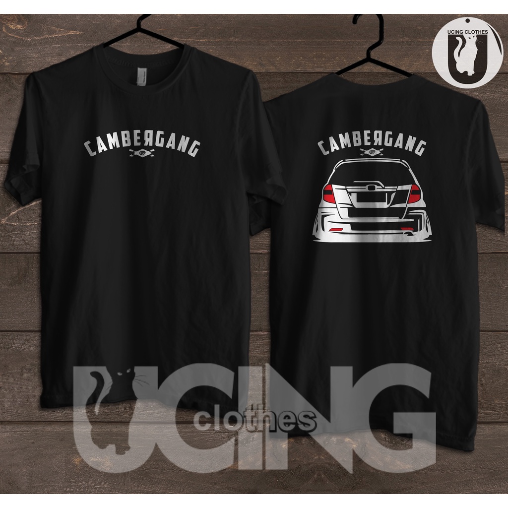 เสื้อยืดรถยนต์ Honda Jazz GE8 ด้านหลัง Cambergang เสื้อยืดยานยนต์