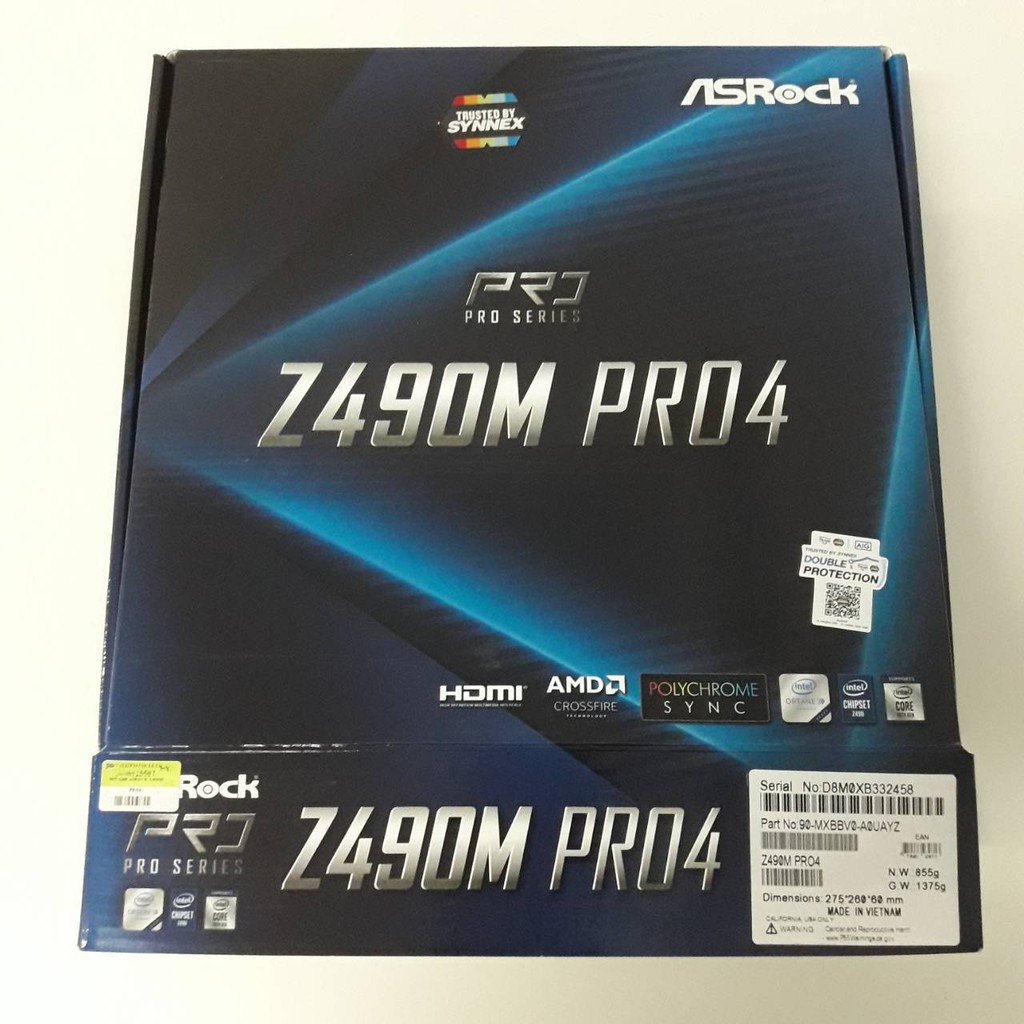 Z490M  PRO4 Mainboard Asrock Z490M-itx/ac Gen 10th ของใหม่ประกัน 3ปี