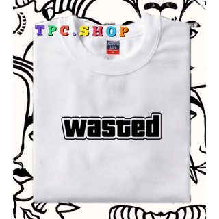 เสื้อตราหานคู่ เสื้อเบลาส์ WASTED Tees ฝ้ายคุณภาพ Tees Unisex COD !SR เสื้อยืดวินเทจ เสื้อยืดเด็กผช