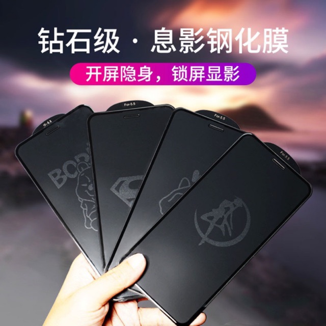 (P2) CARTOON HIDDEN FASHION TEMPERED GLASS IPX XS XR