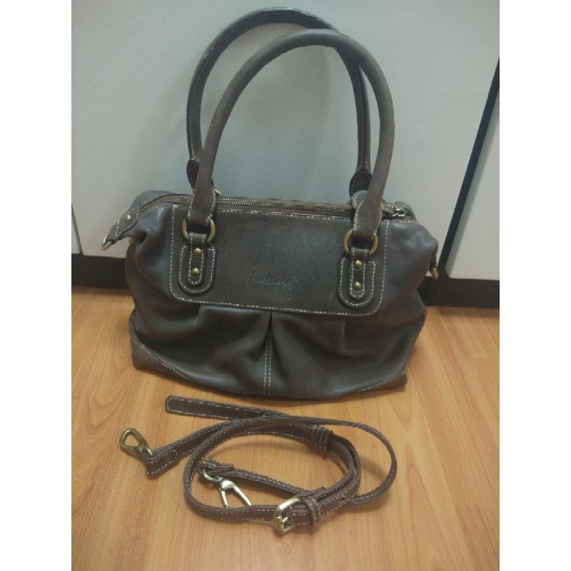 กระเป๋าหนังแท้ Hatsukoi สีน้ำตาล