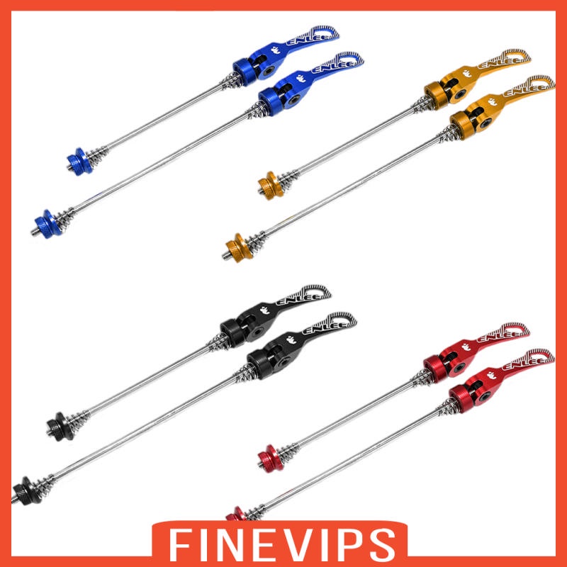 [FINEVIPS] 2 Pieces Bike Axle Quick Release Skewer Front Rear 100mm