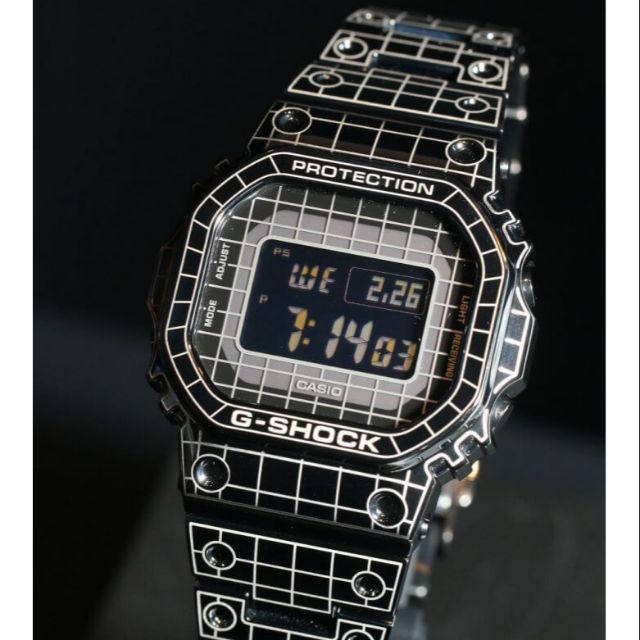 G-Shock GMW-B5000CS-1 With Laser-Engraved Grid Pattern