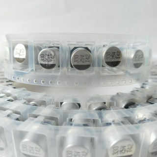 (10ชิ้น) 330UF 25V ตัวเก็บประจุอลูมิเนียมไฟฟ้า SMD