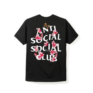 [ของแท้ 100%] เสื้อยืด Anti Social Social Club Kkoch Black Tee แฟชั่น