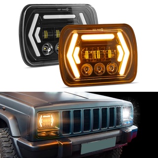 ไฟหน้า LED กันน้ํา ขนาด 5x7/7x6 นิ้ว สําหรับ Jeep Wrangler ขับรถ วิ่ง ทํางาน บาร์