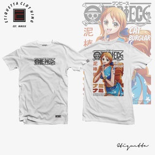 (พร้อมส่ง🇹🇭) เสื้อยืด Anime Shirt - ETQT - One Piece - Nami อะนิเมะการ์ตูนรูปแบบ Unisex เสื้อยืดคอกลม