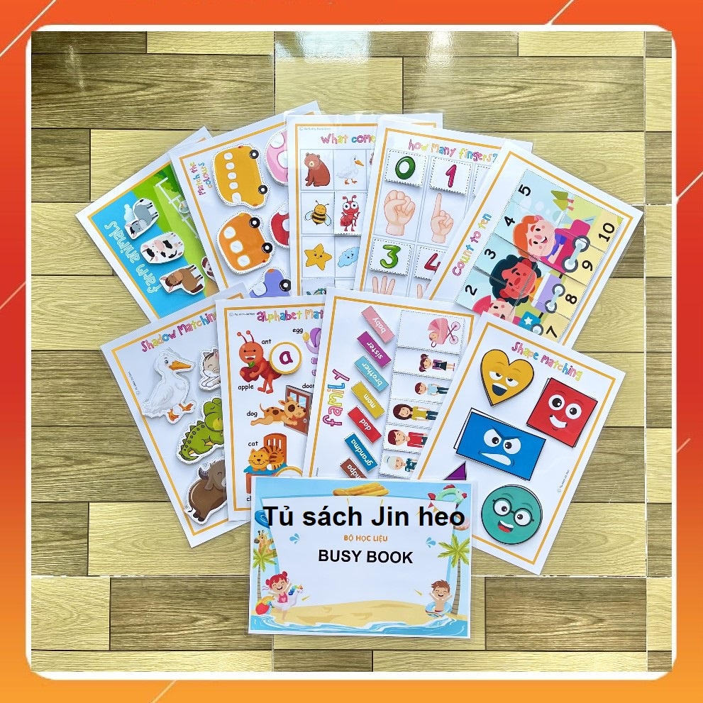 Busy Book วัสดุการเรียนรู้แบบโต้ตอบเต็มรูปแบบ Busy Board - เล่นลอกแล้วติดด้วย 45 เรื่อง Busy Board