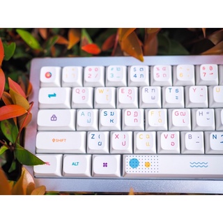 เซตปุ่มคีย์แคป Neon ไทย/อังกฤษ PBT 147คีย์  XDA Profile Dye-Sublimation