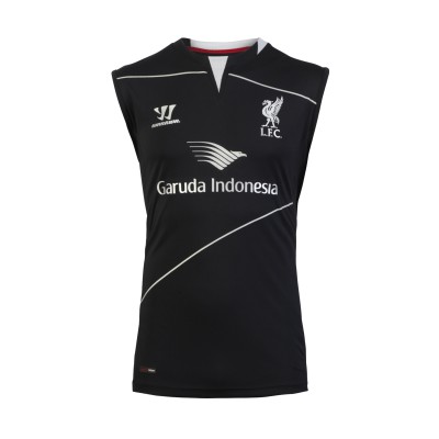 เสื้อซ้อมลิเวอร์พูลแขนกุดสีดำ Liverpool Training