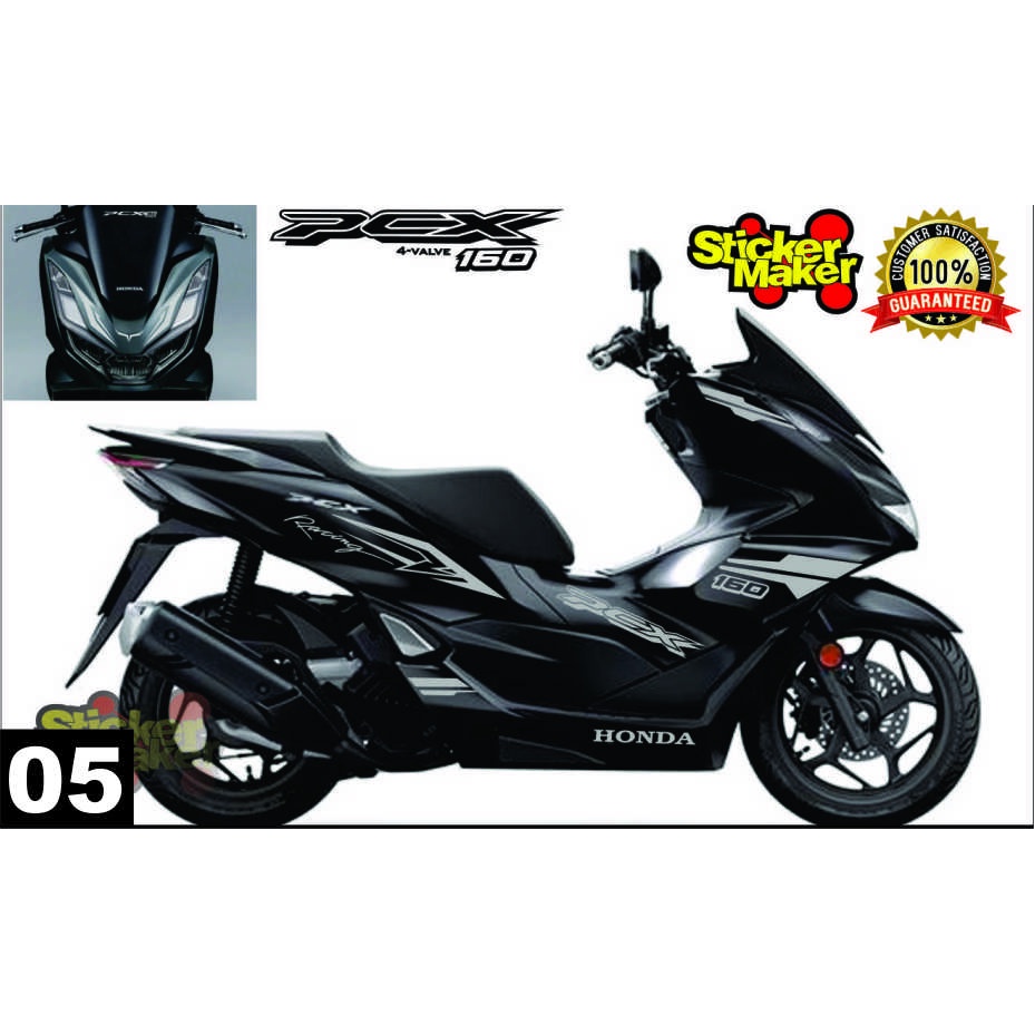 Honda PCX 160 สติ๊กเกอร์ตัวถังมอเตอร์ไซค์ใหม่, สติ๊กเกอร์ตัดตัวถัง PCX 2021