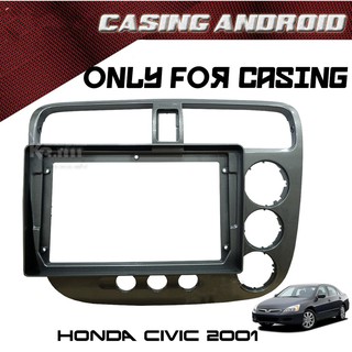 กรอบแผงเครื่องเล่นสําหรับ Honda Civic 2001-2005 9 นิ้ว Android Mp5