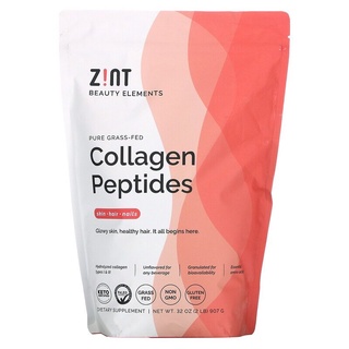 💥Pre Order💥🇺🇸 Zint Grass-Fed Beef Collagen, Hydrolyzed Collagen Types I &amp; III, 2 lbs (907 g)