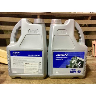 น้ำมันเครื่อง 15W-40 สำหรับ เครื่องยนต์ ดีเซล AISIN ขนาด 6ลิตร แถมฟรี 1ลิตร oil