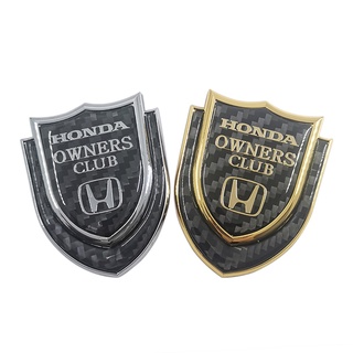 สติกเกอร์คาร์บอนไฟเบอร์ ลายโลโก้สัญลักษณ์ HONDA Owners Club สําหรับตกแต่งรถยนต์ HONDA 1 ชิ้น