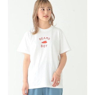 Beams BOY Limited Production เสื้อยืดแขนสั้น ผ้าฝ้าย พิมพ์ลายโลโก้หัวใจ สไตล์คลาสสิก สําหรับผู้หญิง S-5XL