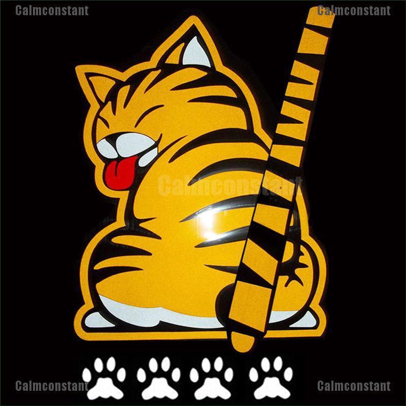 Calmconstant Funny Cat Moving Tail Stickers Window Wiper Decals Rear ...