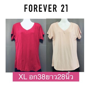 FOREVER 21 เสื้อยืด ผ้าลื่นๆ เย็นสบาย แบรนด์แท้