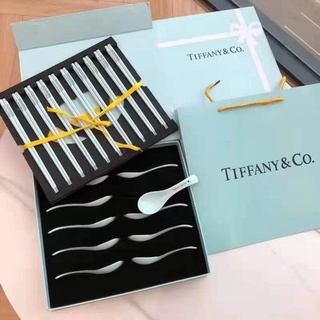 Tiffany Tiffany Stoneware Colorful 10 Chopsticks 10 Spoon Set