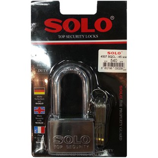 กุญแจลูกปืน SOLO 4507SQC-45L 45 มม.SOLO 45MM 4507SQC-45L SS PADLOCK