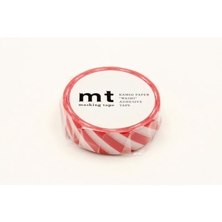 mt masking tape stripe red (MT01D371) / เทปตกแต่งวาชิ ลาย stripe red แบรนด์ mt masking tape ประเทศญี่ปุ่น