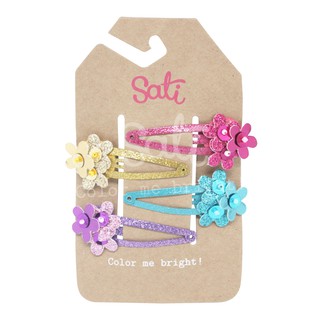 SATI - กิ๊บติดผม - PF. GLITTER FLOWERS SET HC123