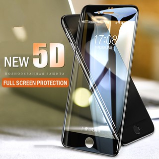 🔥 มีพร้อมส่ง 🔥 5D ฟิล์มกระจกเต็มจอกรองแสง ฟิล์มม่วง Apple iPhone 6 6s 7 8 Plus X Screen Protector เคสแบตสำรอง