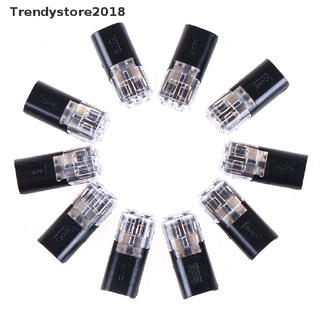 Trendystore2018 ขั้วต่อสายไฟ แบบสปริงล็อก 2 พิน 10 ชิ้น