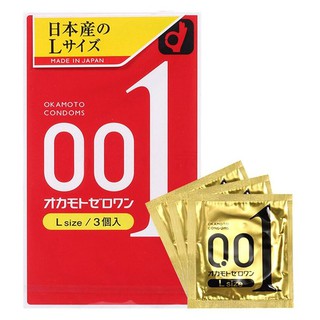 [ใหม่ EXP:2025] Okamoto 0.01 Zero One L size ถุงยางอนามัย โอกาโมโต้ 0.01มม ซีโร่ วัน ถุงยางญี่ปุ่น แบ่งขาย