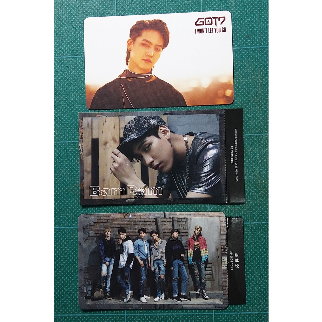 การ์ด สุ่ม ญี่ปุ่น ของแท้ จาก อัลบั้ม GOT7 - The New Era / I WON'T LET YOU GO Album พร้อมส่ง เจบี แบมแบม Kpop Card หายาก