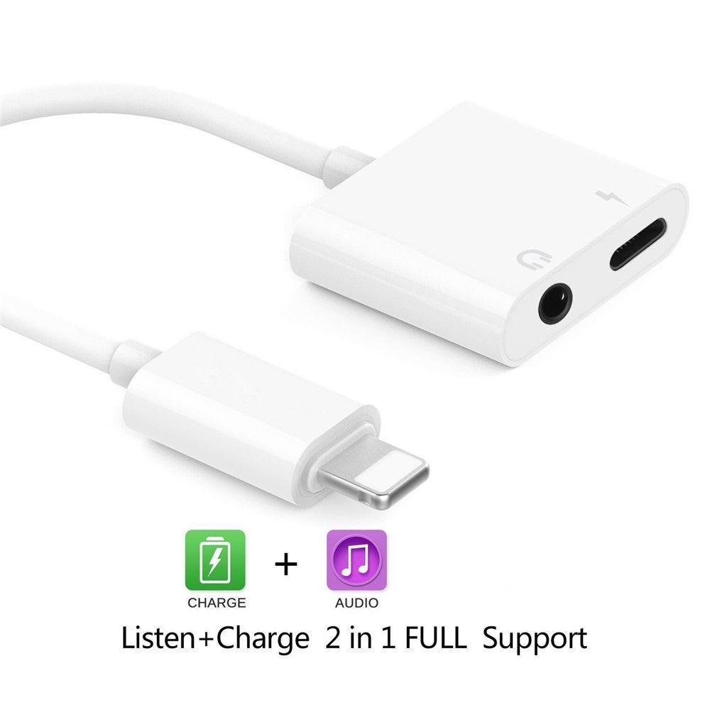 Adapter Lightning To 3.5 Mm Headphone Jack+Charge Adapter สำหรับ ไอโฟน ...