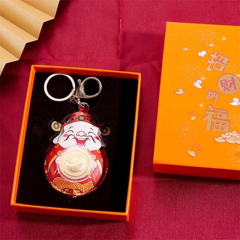 💎พร้อมส่ง🇹🇭 พวงกุญแจ ไฉ่ซิงเอี๊ยะกังหันก้อนทอง+กล่อง+ใบเซอร์ ไฉ่ซิงเอี๊ยะ กังหัน เสริมดวง แก้ชง ปีเถาะ ของขวัญ ปีใหม่ - รูปที่ 2