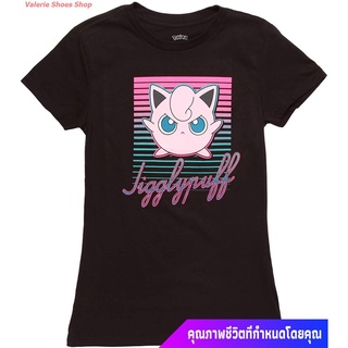 ผ้าฝ้ายคอกลมปิกาจู หญิง Pokemon Angry Jigglypuff Women T-Shirt - Black sale เสื้อยืดคอกลมfrom S-4XL