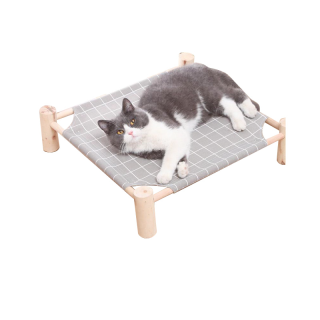 [99บาท 3.15วันเดียว 21.00-00.00]✅พร้อมส่ง✅ ที่นอนแมวขาไม้ เปลแมวขาไม้ ตั้งพื้น เตียงนอนแมว ที่นอนแมว หมา เปลแมว สุนัข