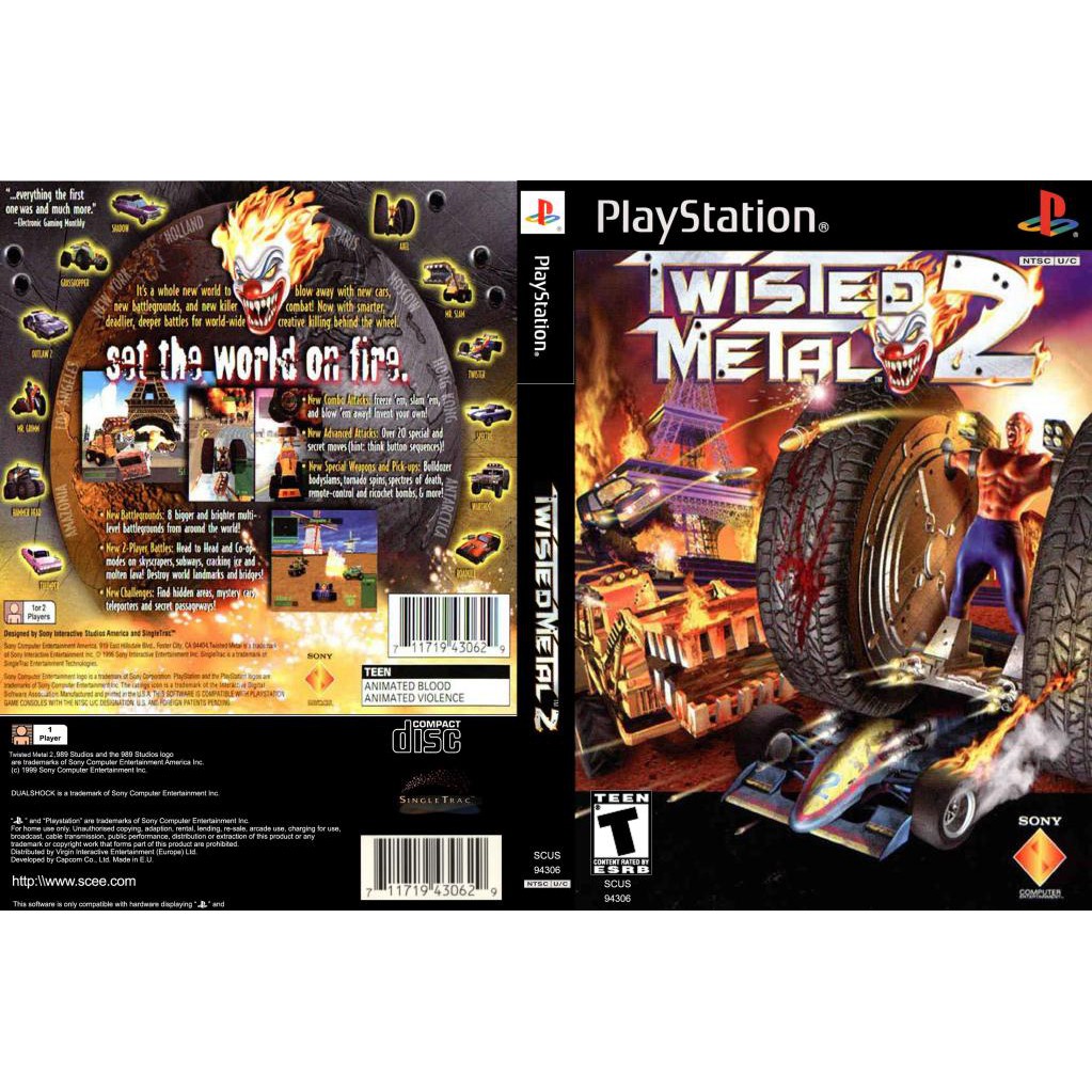 แผ่นเกม PS2 [Twisted Metal 2]