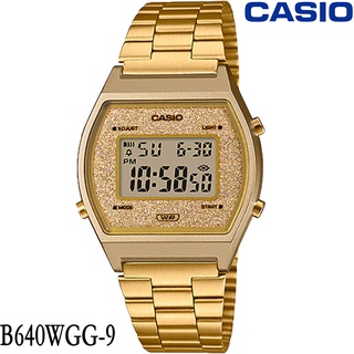 นาฬิกา Casio (ประกัน CMG ศูนย์เซ็นทรัล 1 ปี) นาฬิกาข้อมือผู้ชาย-ผู้หญิง B640WDG-7 B640WGG-9 สายสแตนเลสเคลือบทอง M&amp;F888B