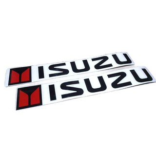 2แผ่น ขนาด 6.5x40 cm ISUZU  สติกเกอร์สร้างติดด้านข้างซ้าย-ขวา สำหรับ ISUZU ทุกรุ่นคุณภาพดี