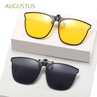 AUGUSTUS Vintage Anti-UV Eyeglasses Elegant Square Clip On Sunglasses Goggles UV Protection Outside Seaside Polarized Anti Glare For Women Men Night Vision Glasses/Multicolor