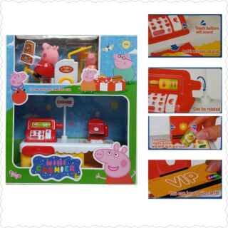 ชุดคิดเงิน Mini Cashier Peppa Pig มีเสียง มีไฟ พร้อมตัวหมูและรถ