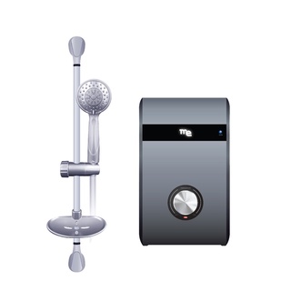เครื่องทำน้ำอุ่น m&amp;e รุ่น ME45PG 4500วัตต์ พร้อมชุดราวสไลด์ Instant Water Heater 4,500 w.